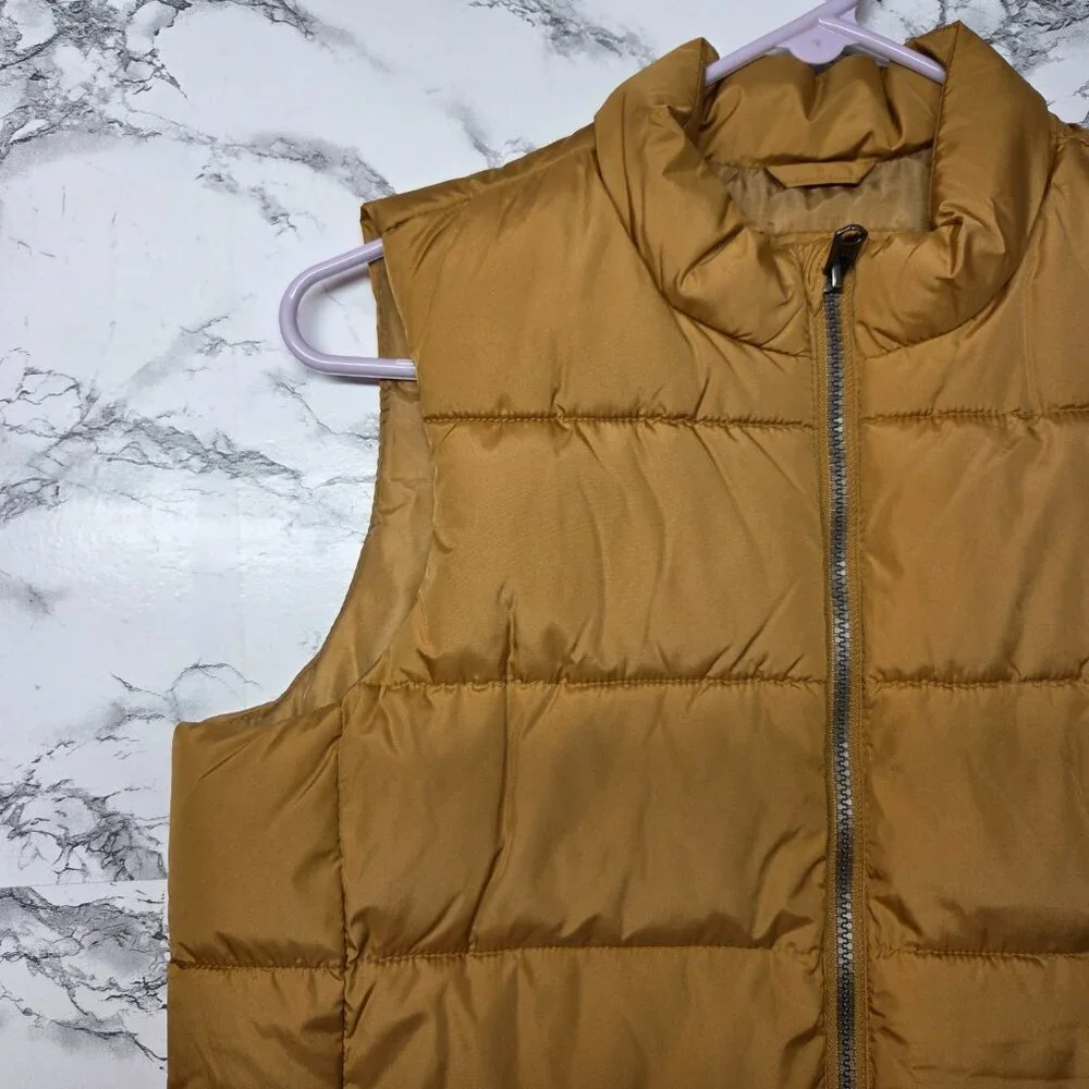 Gap Kids Extra Large Tan Full Zip Softshell Puff Quilted Fall Casual Vest